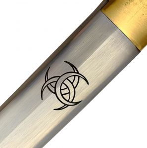 Logo Michonne Schwert mit Rückenscheide
