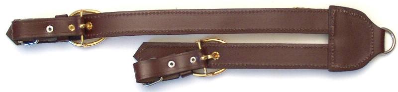 Degenschlaufe S�bel Kuppelaus Leder Braun Gold Rot