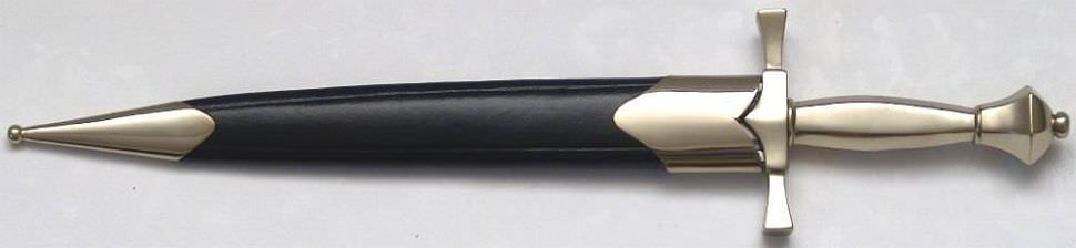 Kampf Dolch Scharf  mit Neusilber Griff circa 1590