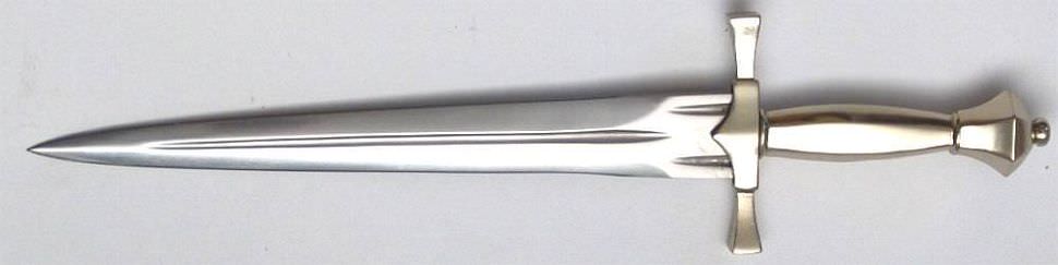Kampf Dolch Scharf  mit Neusilber Griff circa 1590