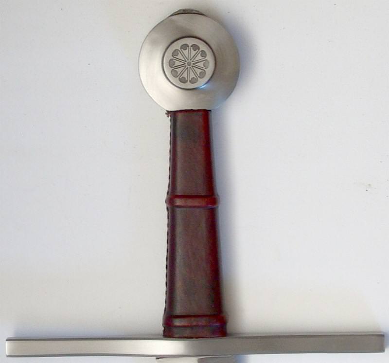 Oakeshott Type XVIII Deutsche Kampf Bastardschwert Scharf circa 1350 mit Gürtel