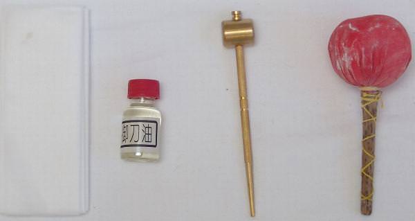 Samurai Katana Pflegeset im Holzkasten