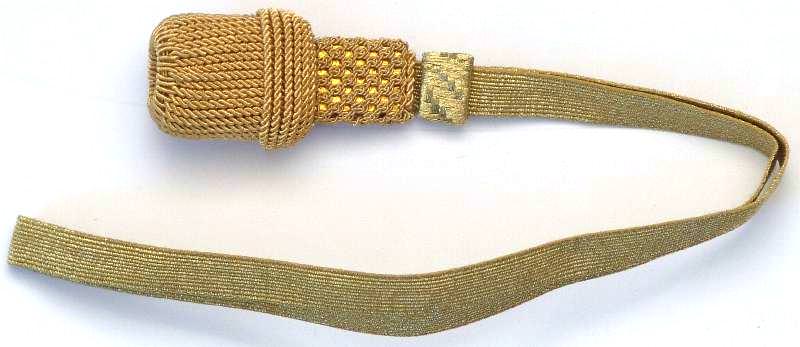 Portepee  Farbe gold mit goldfarbener Tresse