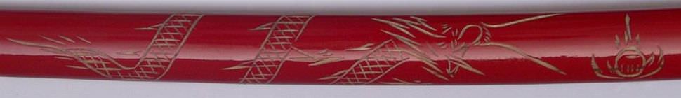 Rotes Samurai Schwerter Drachen Katana 3er set