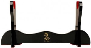 1er Katana Ständer schwarz mit Stoffauflage für Samuraischwert