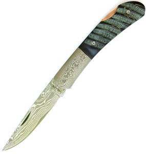 Damasttaschenmesser Griff Büffelhorn Taschenmesser
