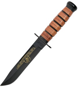 Kampfmesser UC Marine Corps mit schwarzer Klinge und Goldätzung