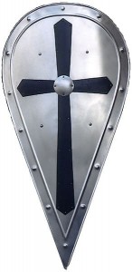 Normannenschild mit schwarzem Kreuz