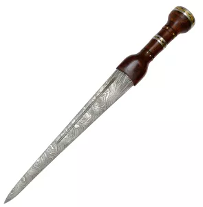 Schottischer Dirk Damastklinge und Lederscheide