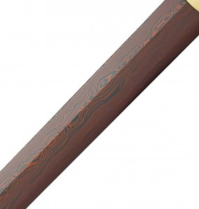 Detail Ninja Schwert Grand Master Damast Red Black