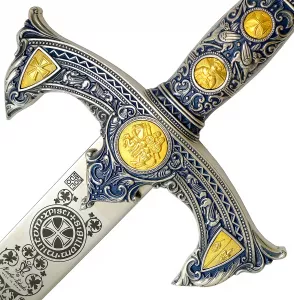Die Parierstange Schwert Templerorden silber von Marto