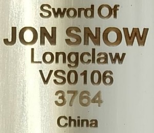 Die Nummer Jon Schnee Schwert kaufen Jon Snow Game of Thrones