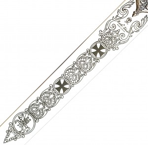 Gravur Tempelritter Schwert silber von Marto + scharf