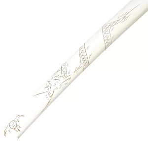 Gravur weiße Samurai Schwerter- Drachen Katana 3er Set