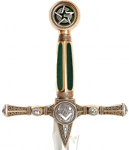 Griff Freimaurer Schwert Gold und Grün von Marto