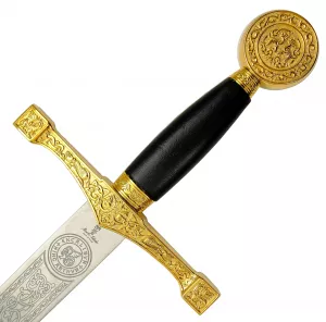 Griff König Artus Kurzschwert Cadet Edition von Marto goldfarben