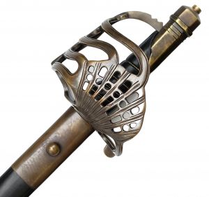 Der Griff Goldküsten Cutlass +scharf + echt + Schwertscheide