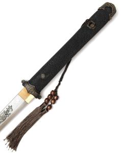Griff-Hattori Hanzo Ninjaschwert mit Damastklinge und Gravur