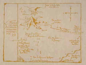 Karte Glamdring Schwert von Gandalf dem Zauberer Herr der Ringe und Der Hobbit
