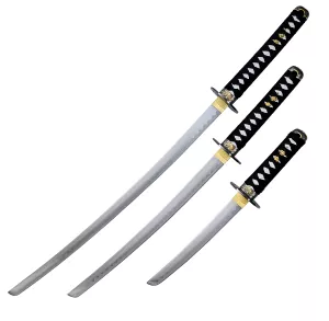 Klingen Bills Schwerter 3er Set Katana mit Ständer