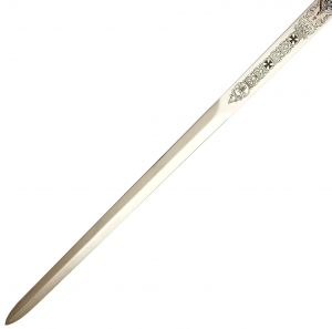 Klinge Tempelritter Schwert silber von Marto + scharf