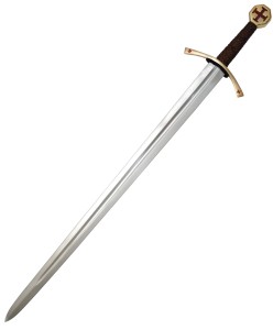 Klinge Templer Schwert mit Tatzenkreuz mit Scheide +stumpf