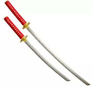 Klinge Samurai Katana Schwert 2er Set roter Drache II