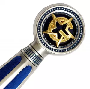 Knauf Freimaurer Schwert von Marto Silber und Blau