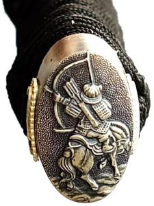 Knauf Schwarzes Katana Samuraischwert von Marto