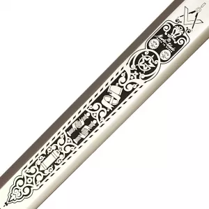Logo Freimaurer Schwert von Marto Silber und Blau