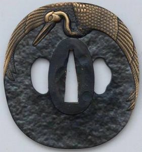 Odachi Katana + gefaltet- Damast kaufen Die Tsuba