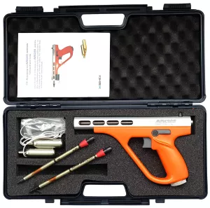 im koffer Arcus Harpoon Co2 Pfeilpistole 34 Joule Orange Version
