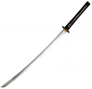 ohne saya Akeno Black Katana mit Soshu Kitae + gefaltet