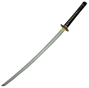 ohne saya Tamahagane Stahl Katana + Soshu Kitae + gefaltet