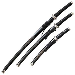 ohne ständer Samurai Katana Set Drachenschwert schwarz