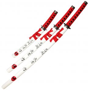 ohne sänder Samurai Schwert Set Whit and Red