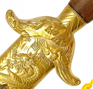 Parierstange Tai Chi Schwert aus Damast- gefaltet, Kaiser Han Gaozu