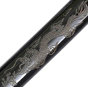 Saya Samurai Katana Set Drachenschwert schwarz