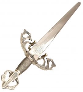 Seitlich El Cids Schwert Tizona Silbern von Marto