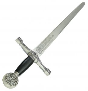 seitlich Silberfarbene King Arthur Kadett Kurzschwert