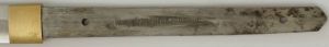 Shinken Katana + Soshu Kitae + Gefaltet + Hamon Suinin im detail die Angel