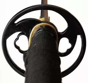 Tsuba Tenno Akeno Katana - Samurai Schwert + Honsanmai