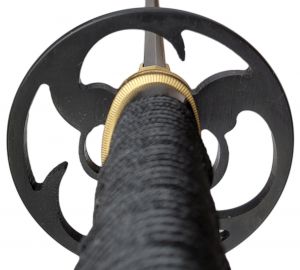 Tsuba an Tsuka Heian Rokujo echtes Samurai Katana + Kobuse