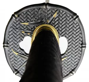 Tsuba Bamboo Mat Katana- Samuraischwert von Hanwei