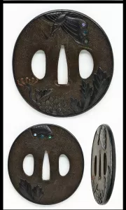 tsuba Japan Katana Joji era the Nambokucho period 1362