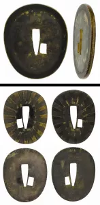 Tsuba Katana- Kapitän der Kaiserlichen Japanische Marine aus Tamahagane