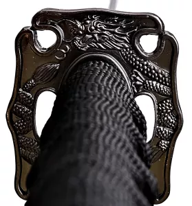 Tsuba Samurai Katana Set Drachenschwert schwarz