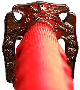 Tsuba Samurai Schwert Set Whit and Red
