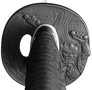 Tsuba Wind & Thunder Katana by Paul Chen Hanwei
