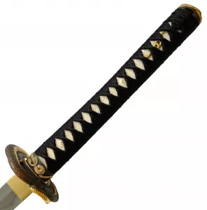 Tsuka Katana Snake + gefaltet- Damast + Hamon